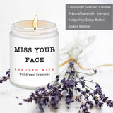 Gifts For Women, Men, Friends, Sister, Bestie, Christmas Birthday Candles For Her Him, Unique Friendship Gift For Friend, Miss Your Face Scented Candle