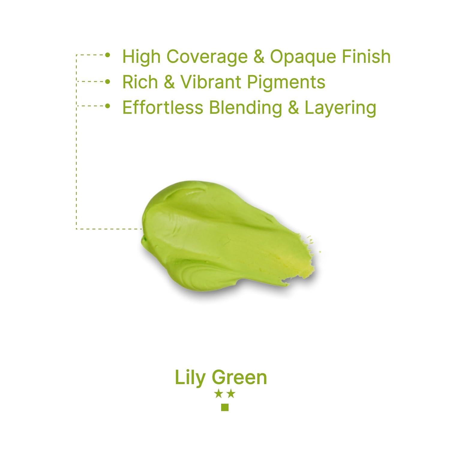 Gouache Lily Green Refills (50Ml/1.7Oz)|Intense Pigments, Easy Color Refill (2 Pcs.)