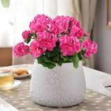 2Pcs Artificial Geraniums,Silk Flower Artificial Flowers Are Used For Home Decoration, Indoor, Outdoor Garden, Patio, Vase, Table Decoration, Home Decoration (Rose Red)