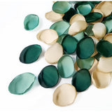 Rose Petals Bulk 200Pcs,Soft Throwing Petal,Vase Filling 45 Mm Silk Flower Girl Scatter Petals For Wedding Aisle Cake Table Buffet Table Aisle Petal- Burned Edge (Blackish Green)