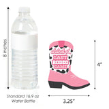 Big Dot of Happiness Western Boot Drinking Card Game Set - Pink Cowgirl Bachelorette Party 24-Piece Last Rodeo Party Supplies, Country Western Theme Party Entertainment