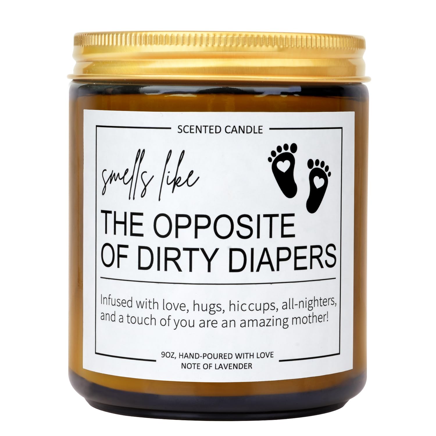 New Mom Gifts, Funny Gifts For Women Friends After Baby Birth, New Mom Care Package After Baby, First Mothers Day Gift, Scented Candles Relaxing Lavender Soy Candle For Home