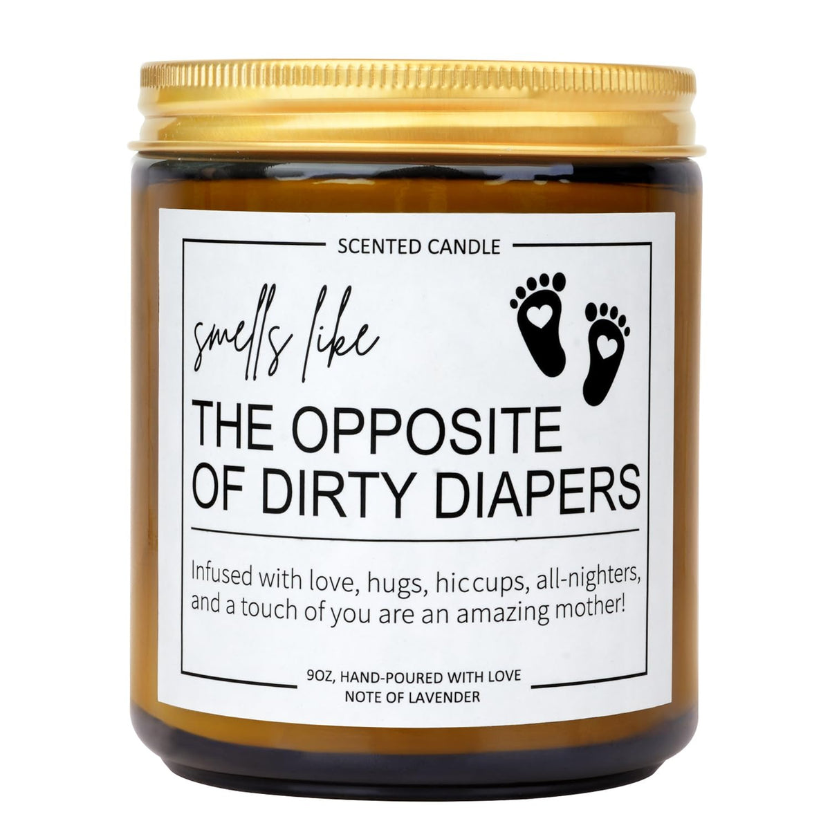 New Mom Gifts, Funny Gifts For Women Friends After Baby Birth, New Mom Care Package After Baby, First Mothers Day Gift, Scented Candles Relaxing Lavender Soy Candle For Home