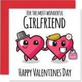 Valentines Card - Wonderful Girlfriend - Happy Valentine'S Day Cards For Girlfriend Partner, 5.7 X 5.7 Inch Greeting Cards For Valentine