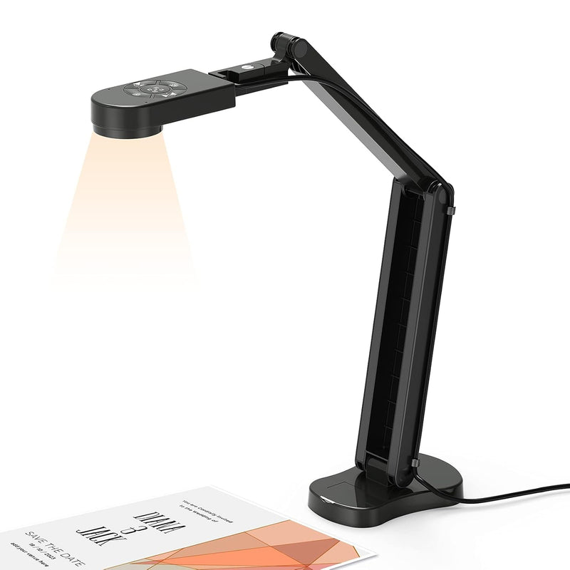 4K Usb Document Camera For Teacher, 8Mp Webcam & Visualiser For A3 Size With D