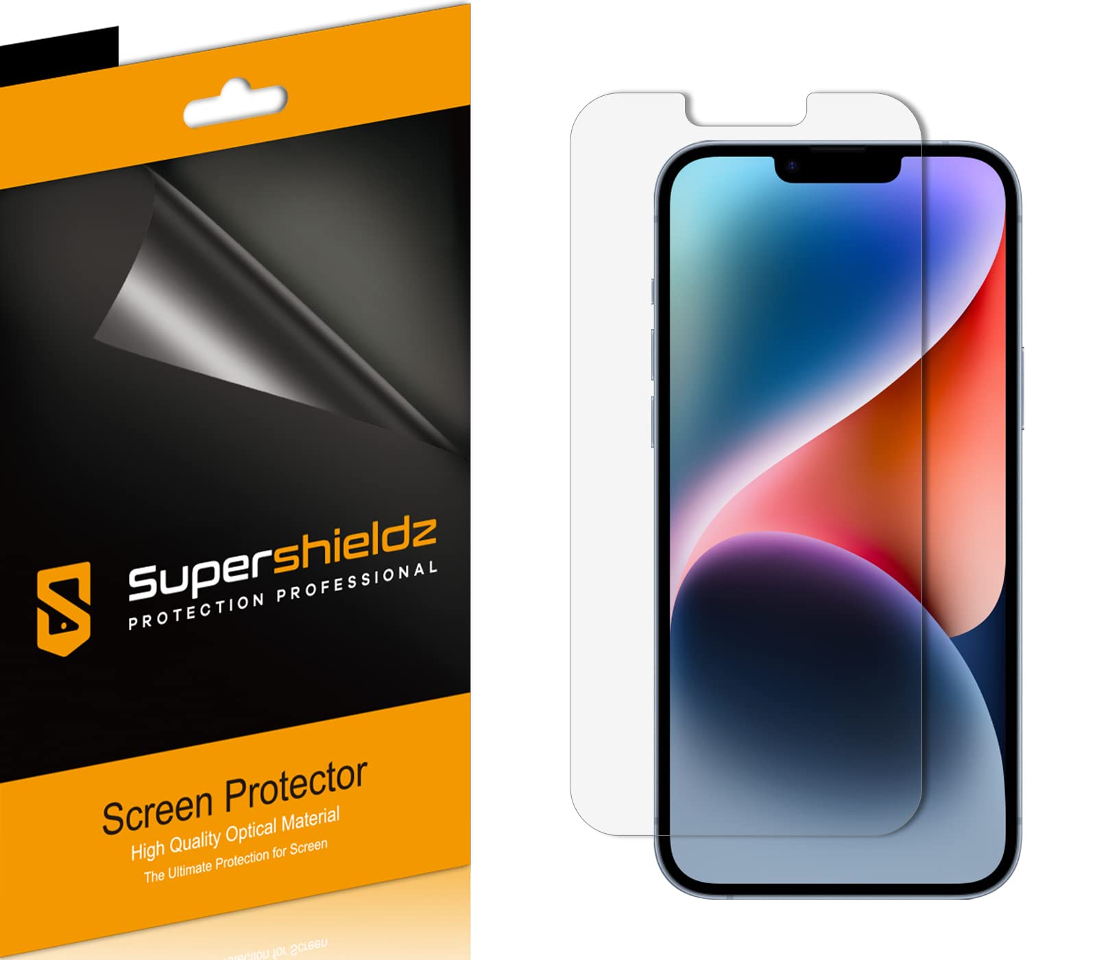 (6 Pack) Designed for iPhone 14 Plus and iPhone 13 Pro Max (6.7 inch) Screen Protector, High Definition Clear Shield (PET)