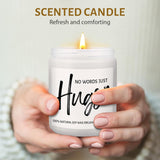 Sympathy Gifts For Loss Of Loved One- No Words Just Hugs Candles, Natural Lavender Scented Candle 9Oz, Get Well Soon, Thinking Of You Gifts, Bereavement Gift For Women Men, Miscarriage Gift For Mother