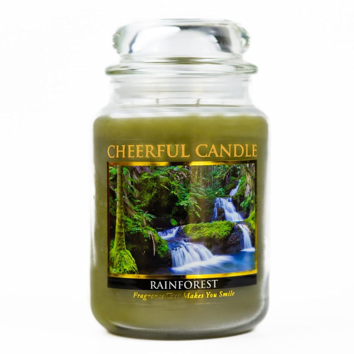 A Cheerful Giver - Rainforest - 24oz Scented Candle Jar - Cheerful Candle -135 Hours of Burn Time, Candles Gifts for Women