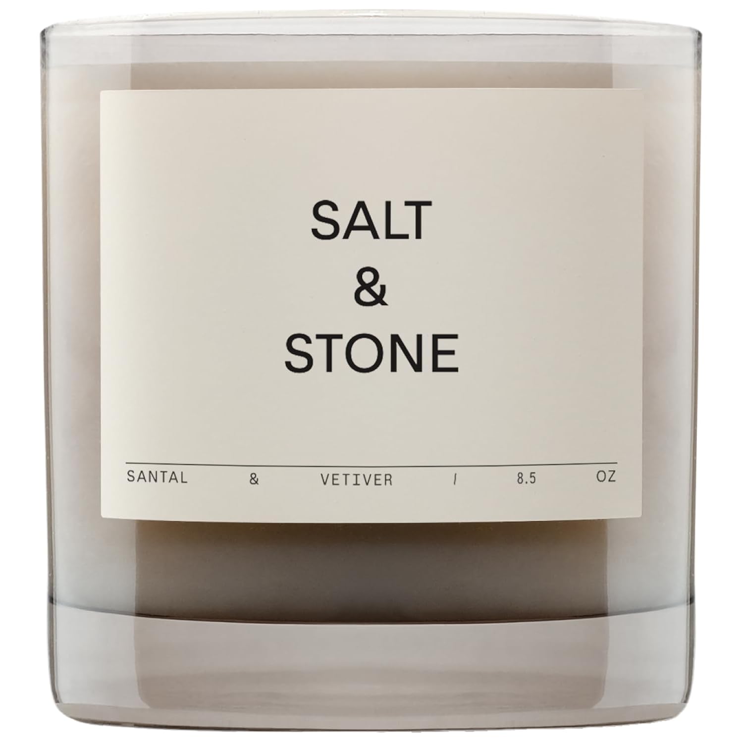Scented Candle For Women & Men | Hand-Poured, Aromatic & Fragrant | Coconut & Soy Blend Wax | 100% Cotton Wick | Long-Lasting 50 Hour Burn Time (8.5 Oz) (Santal & Vetiver)
