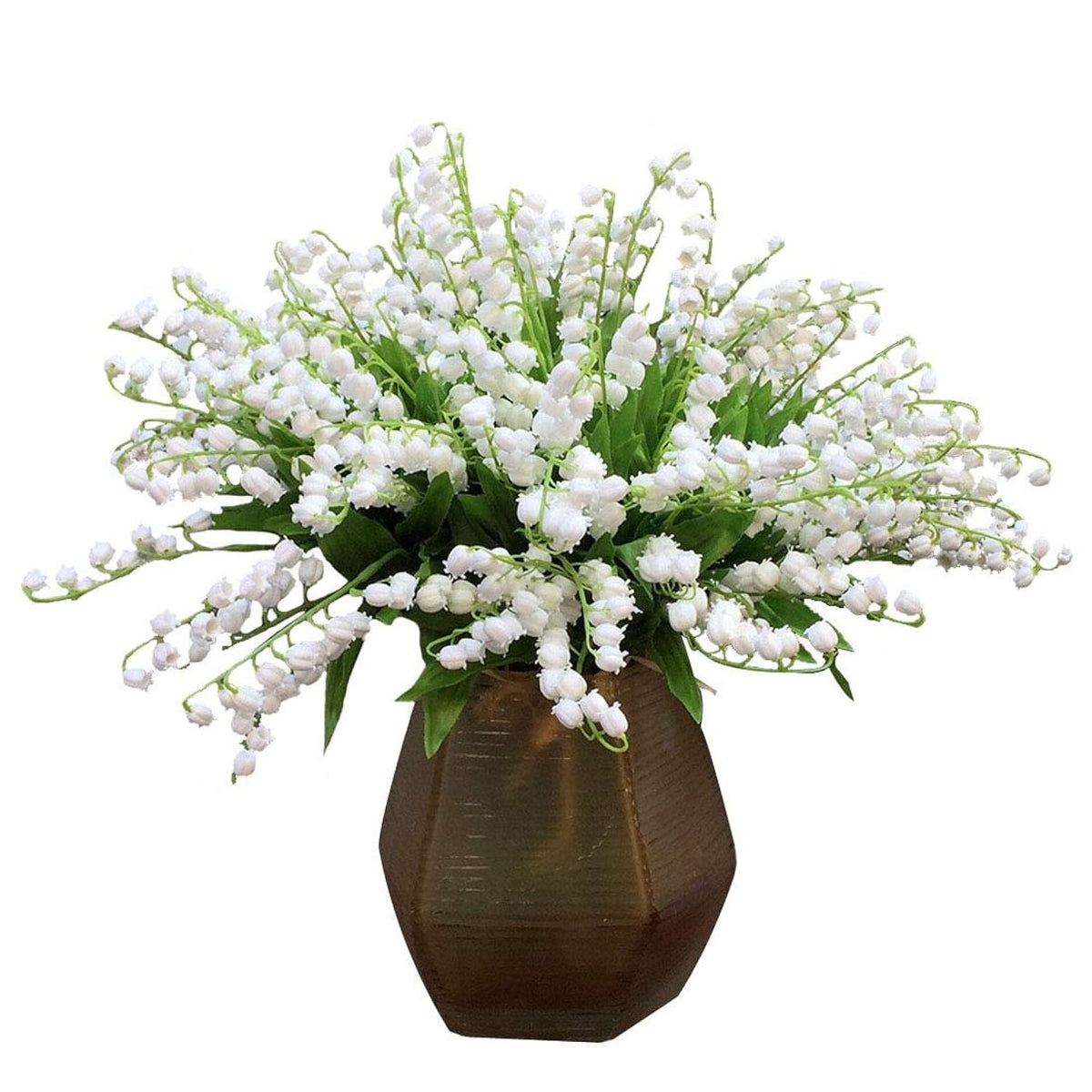 12 Pcs Lily Of The Valley Artificial Flowers Wind Chime Orchid Wedding Holding Flowers Bouquet Home Garden Wedding Party Office Decoration