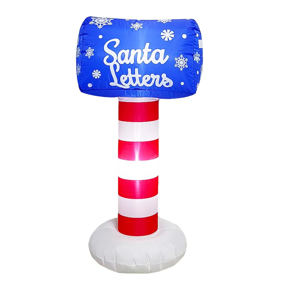 Inflatable Christmas Outdoor Decoration Mailbox - 4 Ft Santa Letters Blow Up With Built-In Led Lights For Christmas Outd