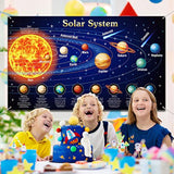 72.8×43.3" Solar System Space Poster for Kids’ Rooms, Parties & Classroom Decor