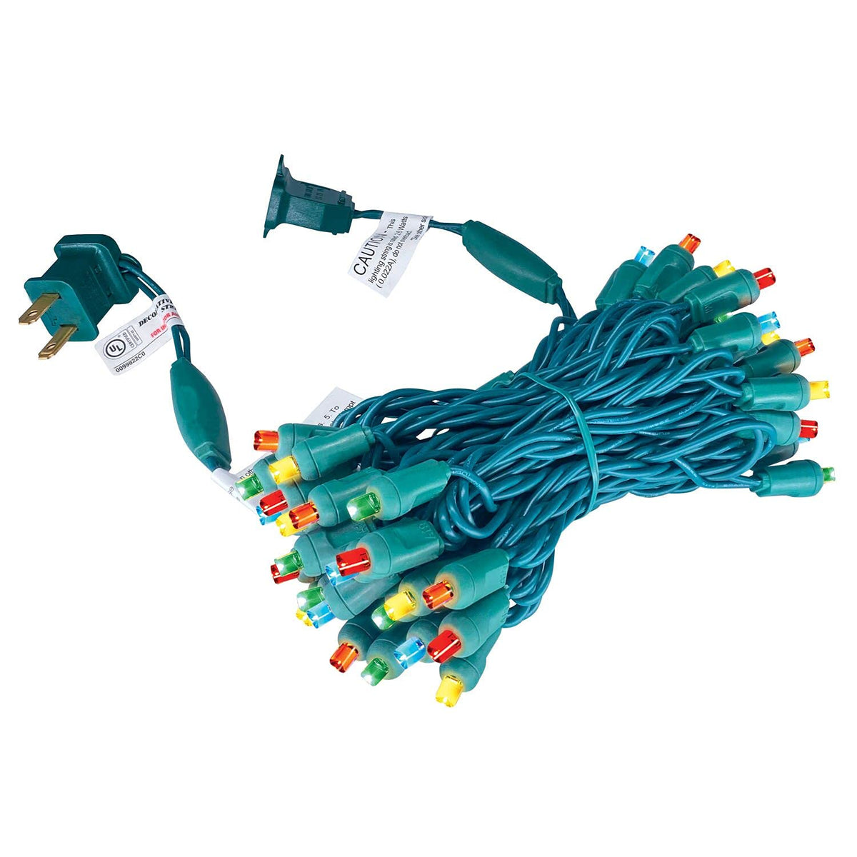 Christmas String Light 50 Multi-Colored 5Mm Led Mini Christmas Light, 120V Ul, Plug In Halloween Light Set 17Ft Green Wi