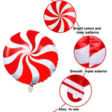 30Pcs Christmas Balloons Decoration Set, Candy Cane Gift Box Mylar Foil Balloons For Christmas New Year Candies Xmas Theme Party Decorations