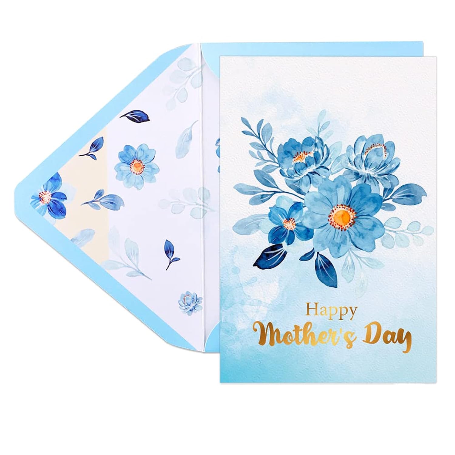 Happy Mothers Day Card For Mom - Flower Mothers Day Gift Card For Mom From Daughter Son Kids, Moms Greeting Cards With Unique Envelope