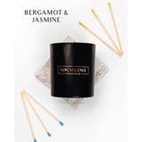 Bergamot & Jasmine Christmas Scented Candles | Soy Candles, Black Candle For Home | Holiday Candle Gifts For Women And Men | Home Fragrance | Aromatherapy | 8Oz, 45 Hour Burn
