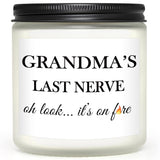 Gifts For Grandma, Grandma'S Last Nerve Lavender Soy 7 Oz Candle, Best Grandmother Gifts Ideas For Birthday Mother'S Day(White)
