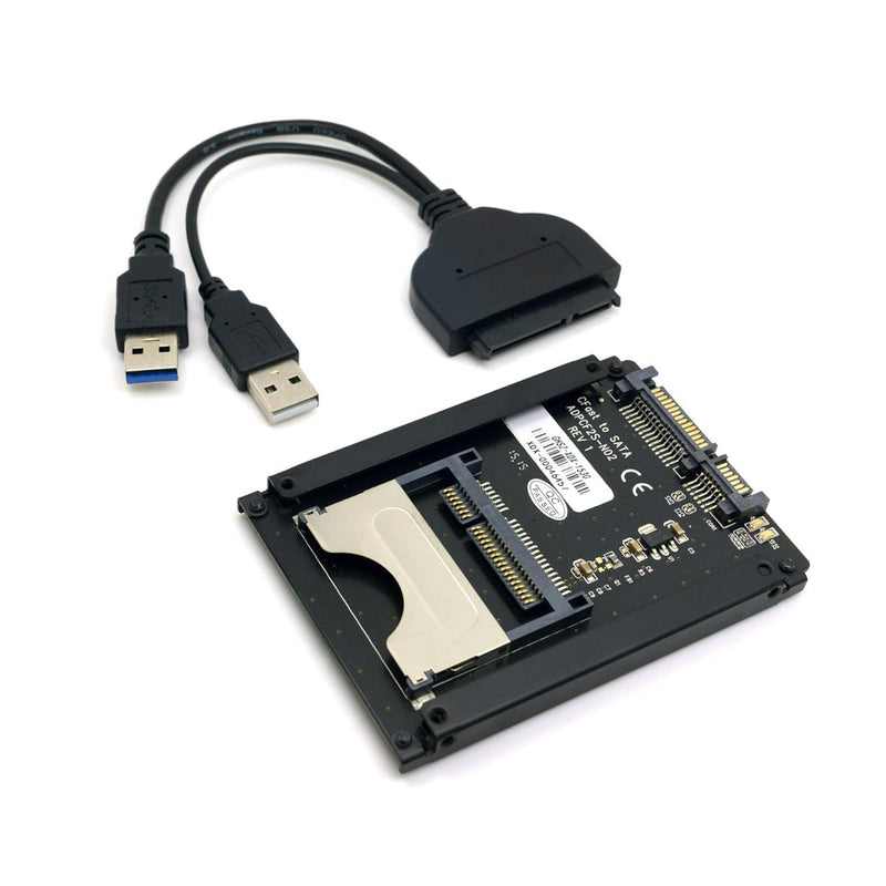 Cfast Card Reader,Cfast Ssd To 22Pin Sata Adapter With Sata To Usb 3.0 Data Po