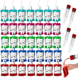 50 Packs Halloween Blood Iv Bags Reusable Drink Pouches Juice Containers For Halloween Zombie Vampire Party Decoration With Syringe And Clips, 10.14 Fl.Oz (50Pcs Bags, 50 Labels, 3 Syringes)