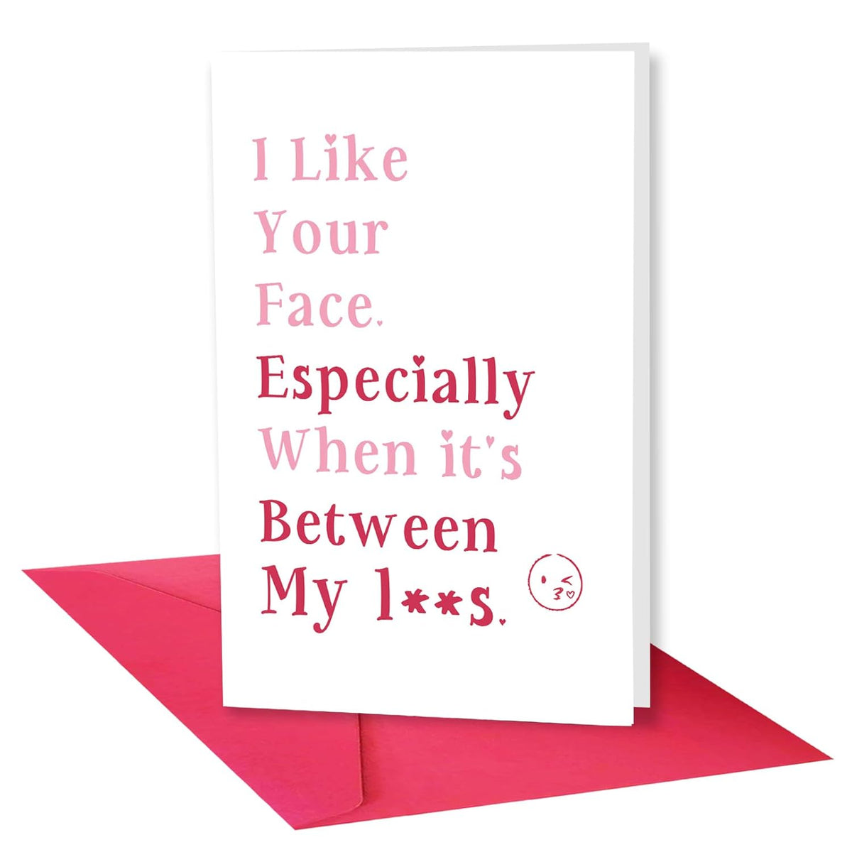 Rude Valentines Day Card For Husband Wife, Romantic Valentine’S Day Cards Gifts For Girlfriend Boyfriend, Dirty Valentines Day Card For Him Her, Lesbian Vday Card, Naughty I Love Your Face Card