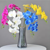 38 Inch Artificial Phalaenopsis Flowers Branches Real Touch (Not Silk) Orchids Flowers For Home Office Wedding Decoration,Pack Of 2 (White)