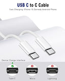2 Pack USB C to USB C Cable 6FT 60W Woven Fast Charging Cord for iPhone 17 16 15 Samsung MacBook