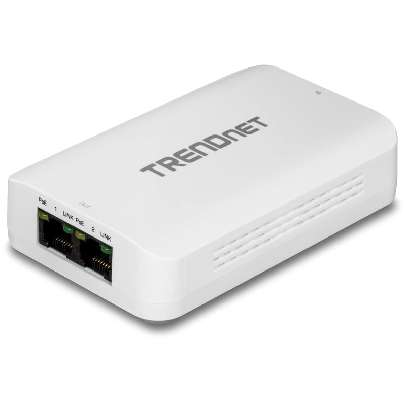 TRENDnet 2-Port Gigabit PoE++ Extender, 1 x Gigabit PoE++ in Port, 2 x Gigabit