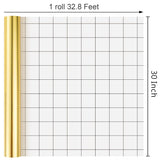 Gold Wrapping Paper Jumbo Roll - 30 In X 32.8 Ft (81.7 Sq.Ft.) Metallic Gold Gift Wrap With Grid Cutting Lines For Christmas, Wedding, Birthday, Valentines Day, Mothers Day, Baby Shower