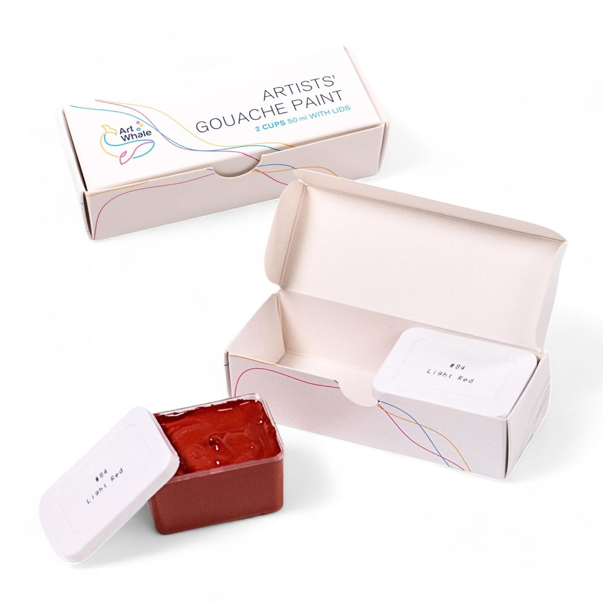 Gouache Light Red Refills (50Ml/1.7Oz)|Intense Pigments, Easy Color Refill (2 Pcs.)