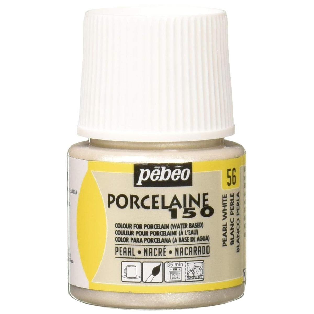 Pebeo Porcelaine 150, China Paint, 45 ml Bottle - Pearl White