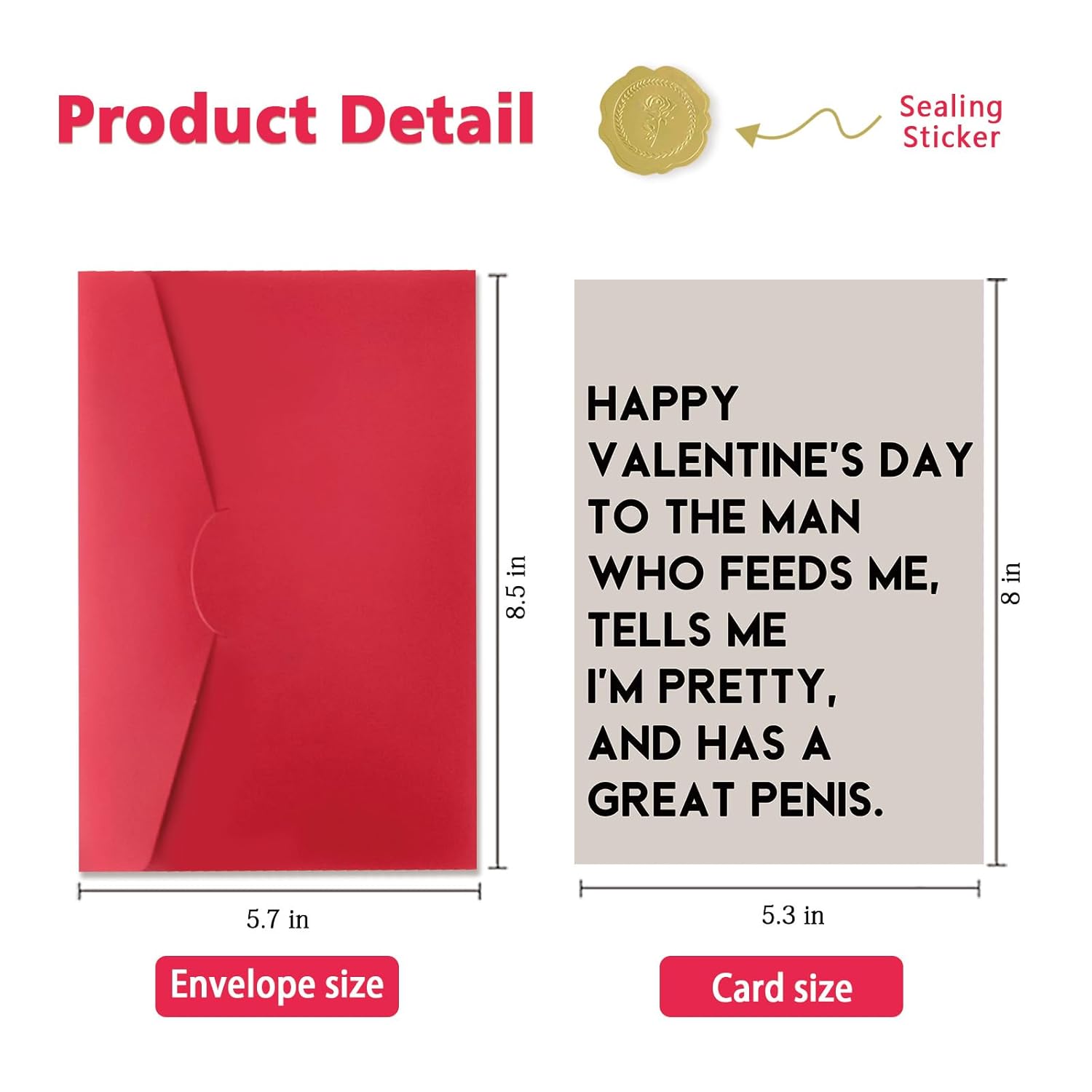 Funny Valentines Day Card For Husband Or Boyfriend – Romantic Naughty Valentine Gift For Him Men