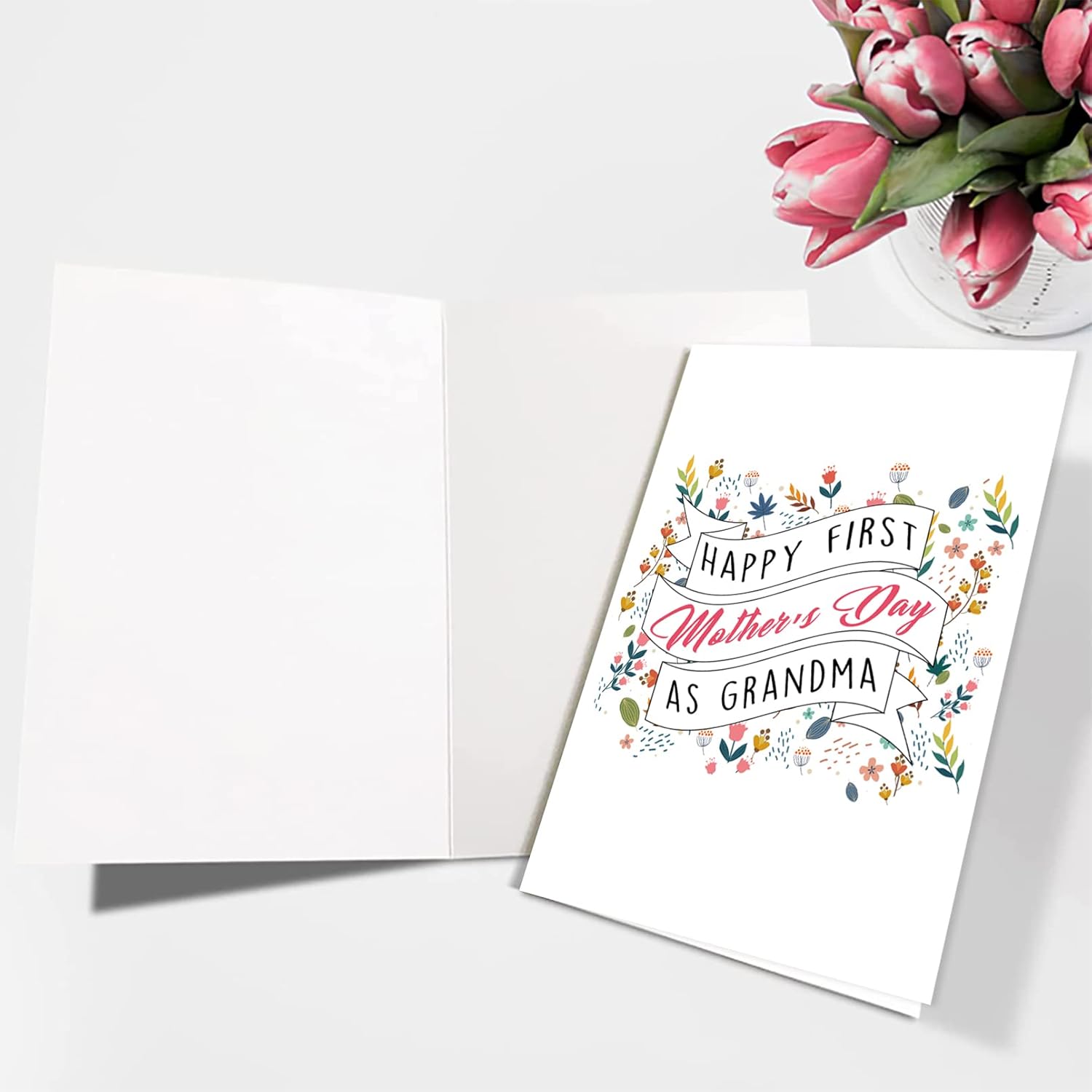 Happy First Mothers Day Card As Grandma, Perfect Granny Gifts Cards From Grandchildren, 1St Mother’S Day Card As Bubbie From Daughter Son