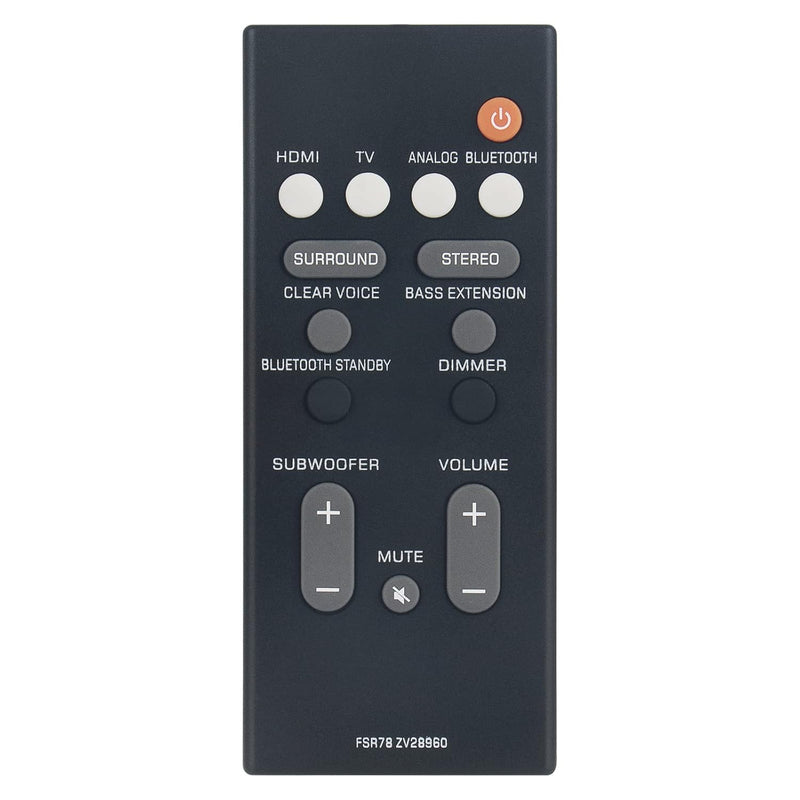 Beyution FSR78 ZV28960 Replace Remote Control Fit for Yamaha Soundbar ATS-1060