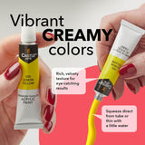 12 X 12Ml Acrylic Paint Set | Value Beginner Set For Starters Or Adult Artists | Quality Intense Colors | Smooth To Use On Range Of Surfaces | In Neat Presentation Box