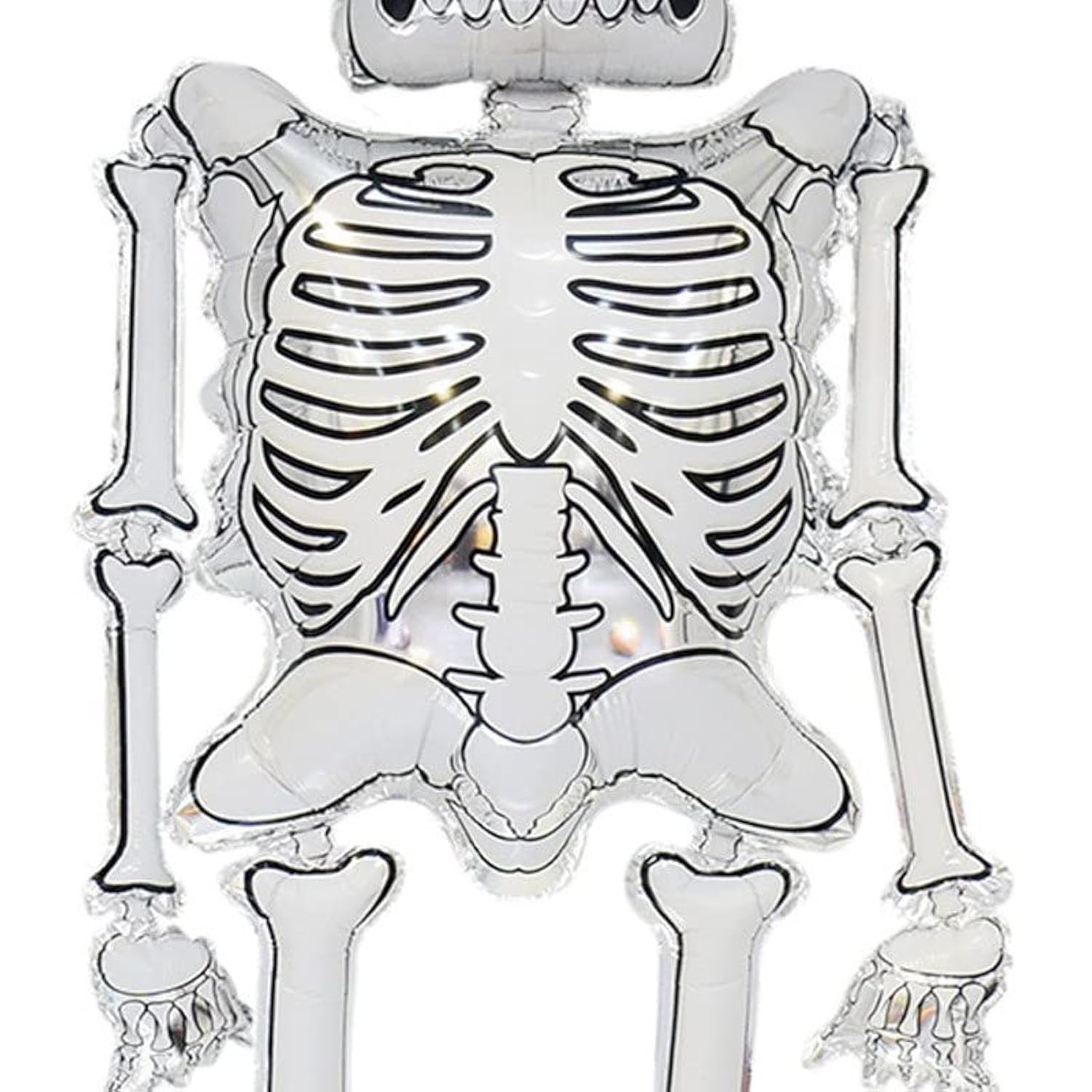 2Pcs 62.2" Jumbo Skeleton Skull Foil Balloons - Spooky Halloween Party Decorations