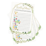 Bridal Shower Games – Wedding Phrase Guessing Game, Fun Wedding Shower Activity, Botanical Greenery Theme, For Up To 50 Guests