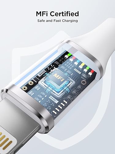 Apple MFi Certified iPhone Charger 6FT USB to Lightning Cable Fast Charging Braided Cord for iPhone iPad AirPods