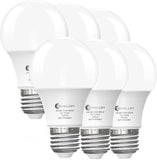 6 Pack A19 LED Light Bulbs 60W Equivalent Soft White 2700K E26 Base 800 Lumens