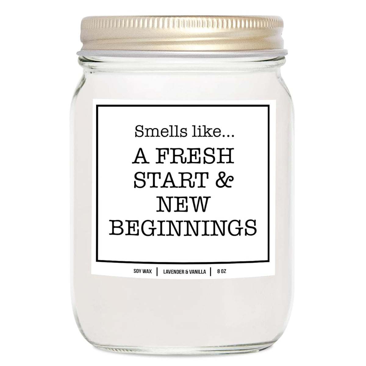 You Nique Designs New Home Candle 8 Oz - New Job Gifts For Women, Get Well, Divorce Candle, Break Up, Housewarming Candles, Housewarming Gift, New Beginnings Gift (Lavender & Vanilla)