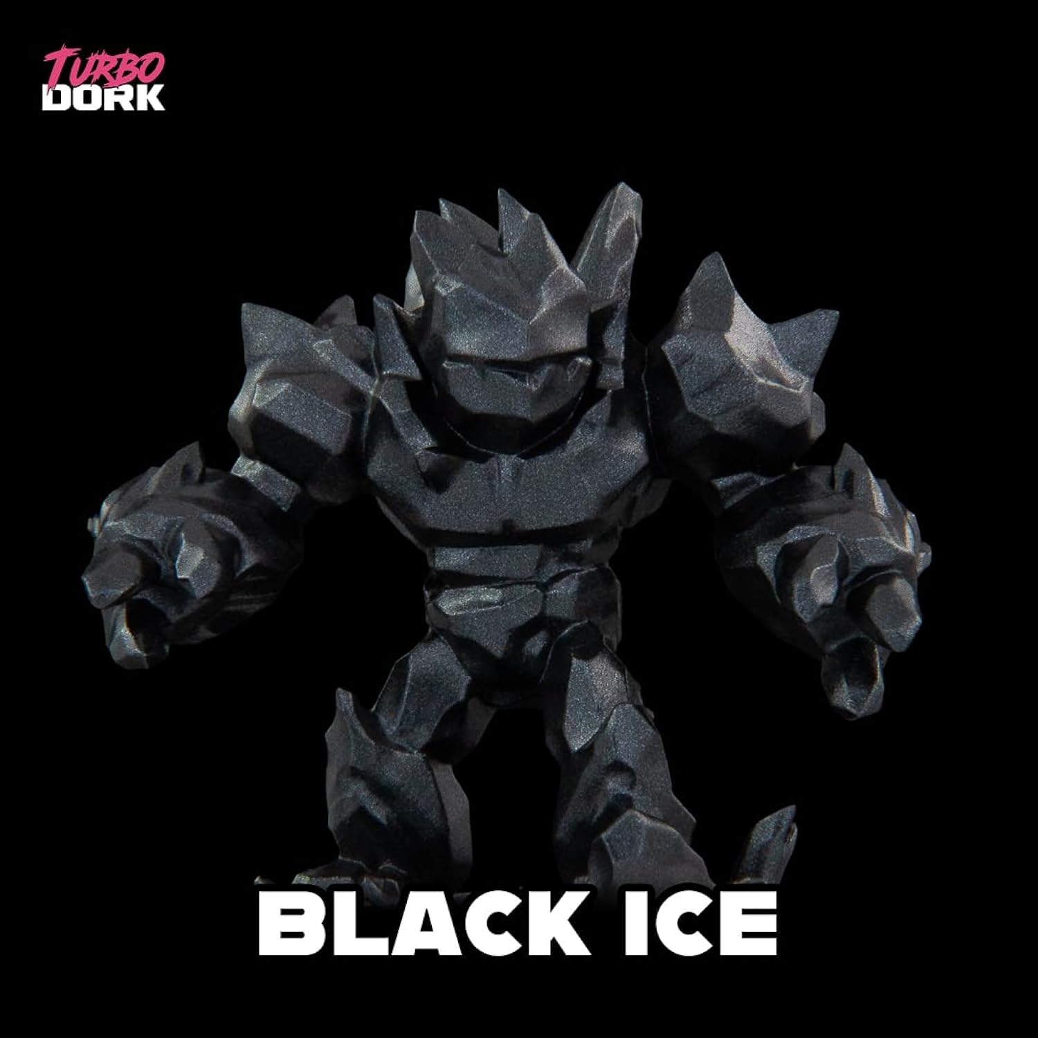 Black Ice Metallic Acrylic Paint 22Ml Bottle - Water-Based Non-Toxic Metallic Finish Paint