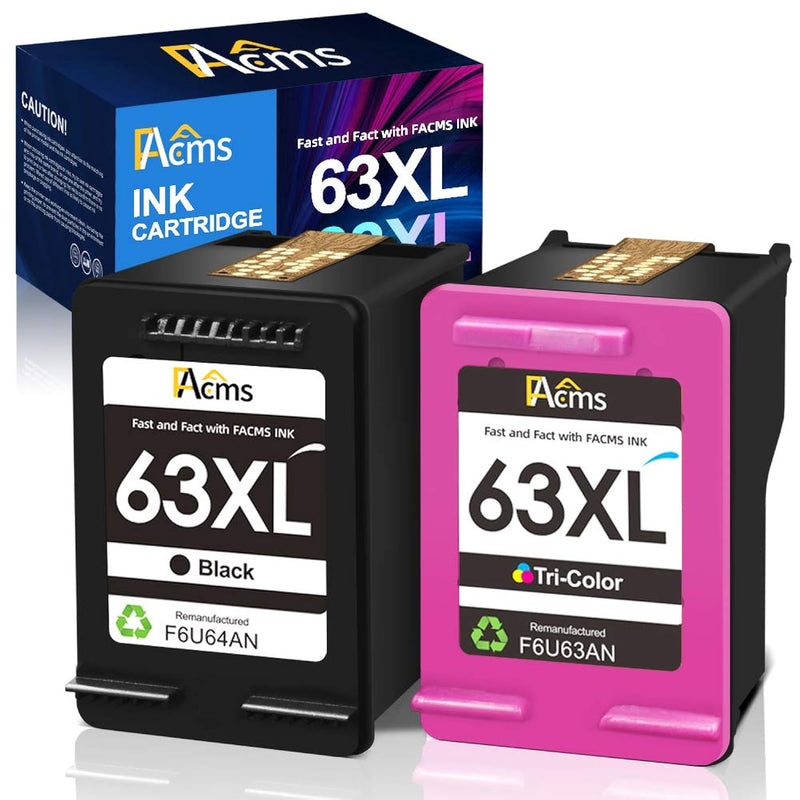 63XL Ink (Black & Tri-Color) for Envy, OfficeJet, DeskJet Printers