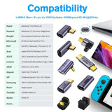 Usb C Coupler Adapter 40Gbps [2 Pack] Usb C Type C Angled Usb-C Female To Fema