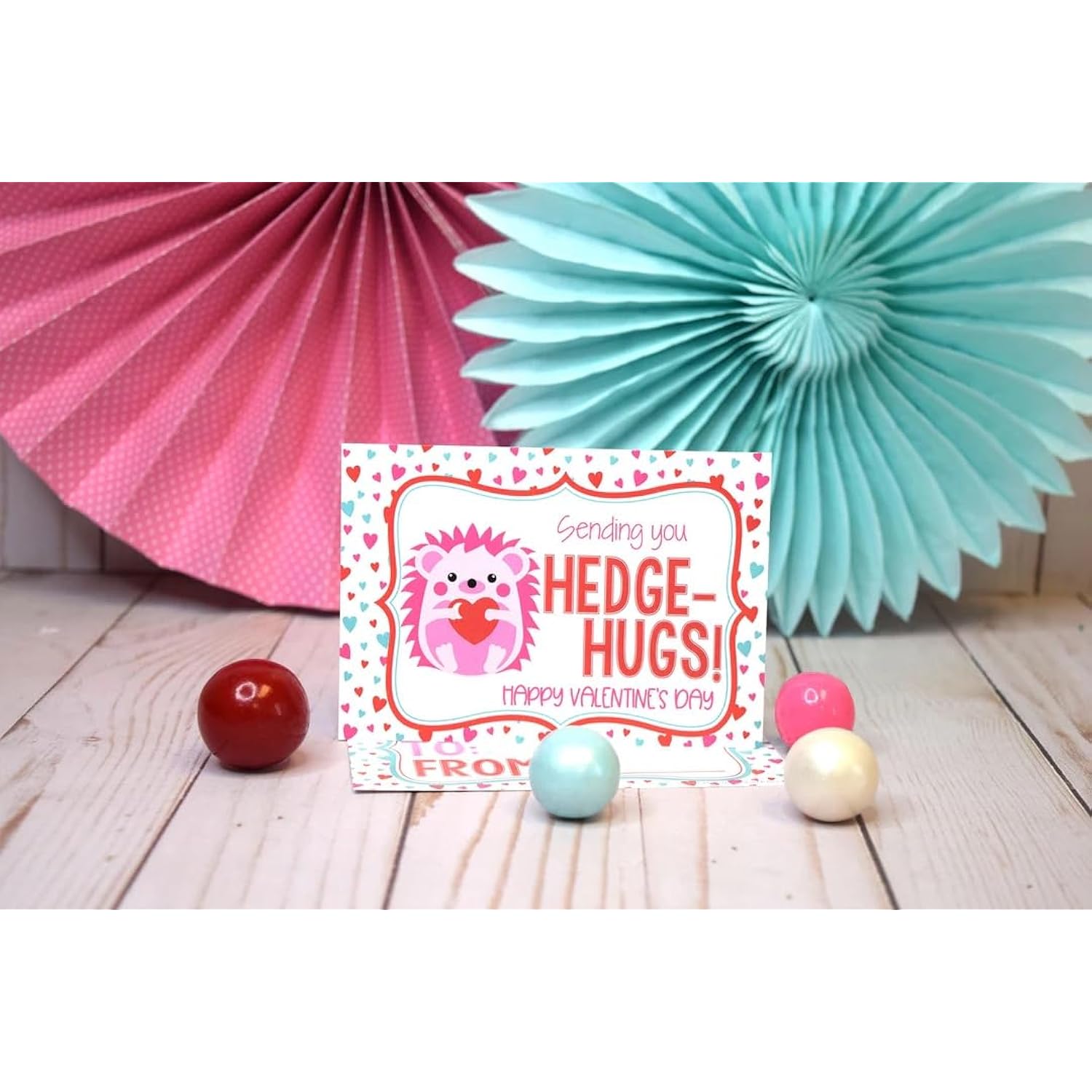 Valentine Hedge-Hugs Hedgehog Themed Valentine'S Day Cards For Kids To Give To Friends & Classmates, Thirty (30) 3.5" X 5" Fill-In Cards (Without Envelopes)