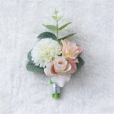 Boutonniere Buttonholes Groom Groomsman Best Man Rose Wedding Flowers Accessories Prom Suit Decoration, Pack Of 4