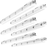 6 Pack 4FT Vapor Tight LED Lights 60W 7800LM 5000K IP65 Waterproof Dimmable Fixtures