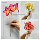 10 Bunch Pink Artificial Flowers Fake Plumeria Flower With Stems,12Inch Real Touch Lifelike Frangipani Flower Bouquets For Wedding Engagement Party Cake Topper Spring Flowers Beach Decor