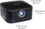 M75 Portable Projector, 50” LED, HDMI, Speakers, Rechargeable, 2-Hour Use