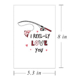 Fishing Love You Card, Valentines Card For Fisherman Fishing Loving, Funny I Reel-Ly Love You Gift, Husband Fish Card