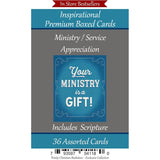 Ministry/Service Appreciation ~ 36 Card Set ~ Religious Greeting Card Assortment W/Scripture ~ Pastor Appreciation Cards