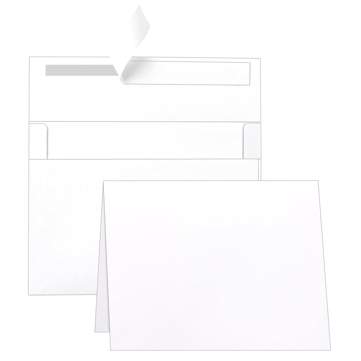 White Blank Cards And Envelopes 5 X 7 Heavyweight Folded Cardstock And Printable A7 Envelopes Self Seal 20 Packs For Greeting Cards, Wedding Invitations, Thank You Cards, Party